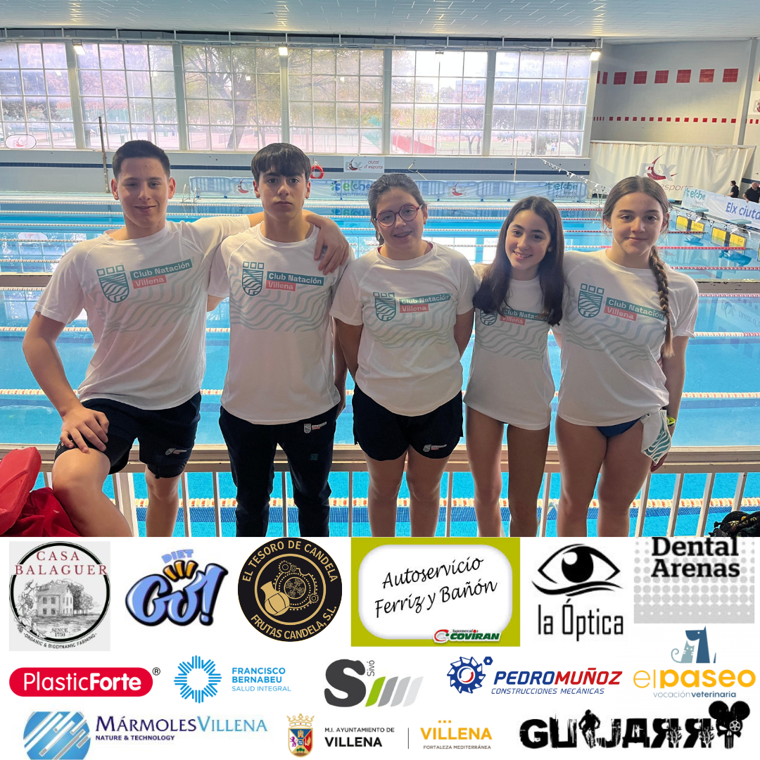 Brillante actuación del Club Natación Villena en el Campeonato Autonómico Infantil